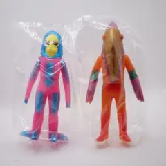 カイジュウカラーズ　2体セット　パワードダダ　メトロン星人　ウルトラ怪獣　ソフビ