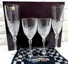 未使用品cristal d’rques ワイン、シャンパングラスセット 計4脚