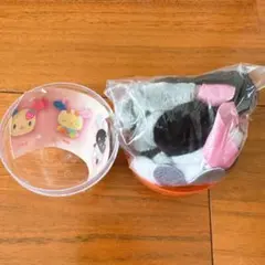 ウサハナ ぬいぐるみポシェット モノクロ　黒