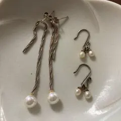 ロングピアスとフックピアス2点セット