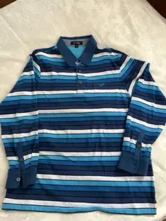 CROCODILE ストライプ ポロシャツ XL