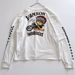 VANSON×ルーニー・テューンズ 刺繍ロンT 2XL XXL 大きいのサムネイル