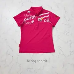 美品/le coq sportif/半袖ポロシャツ/L/ピンク/スポーツ/ゴルフ