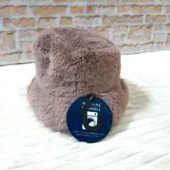 バケットハット バケハ 帽子 ファー フェイクファー ピンク 小さめ