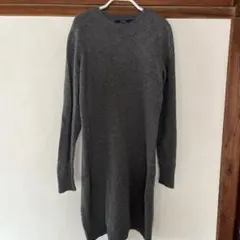 ラルフローレン　ニット　ワンピース　チャコールグレー