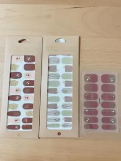 【3枚セット】ネイルシール　ジェルネイルシール　ジェルネイル