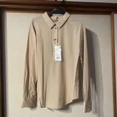 ナノユニバース　新品　プルオーバー シャツ　ベージュ