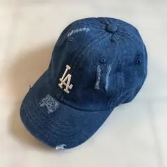 MLB KOREA LAロゴ デニム キャップ ドジャース