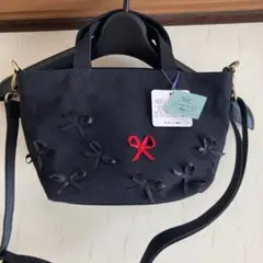 TOCCA リボンバッグ　ブラック　限定品　新品タグ付き
