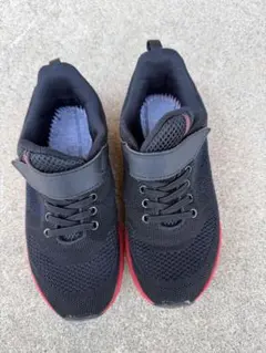 瞬足 21.0cm ブラック/レッド