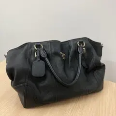 《良品》 PRADA プラダ ヴィッテロダイノ トートバッグ レザー ブラック