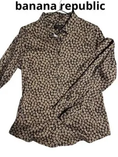 【美品】バナナリパブリック 花柄シャツ