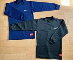 【2枚セット】アシックス 150インナー 黒 紺 サッカー 野球