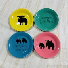 【ほぼ未使用】スウェーデン　moz　ヘラジカデザイン　小皿4枚セットのサムネイル