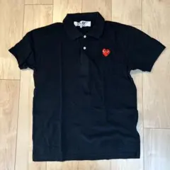 PLAY COMME des GARÇONS ブラックポロシャツ XL - メルカリ