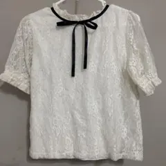 INGNI ホワイト レース シャツ 半袖