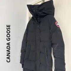 6540【美品】カナダグースブラックレーベル ナイロン切替ニットジップ 