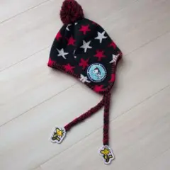 スヌーピーPEANUT 星柄 ニット帽キャラクター帽子冬54