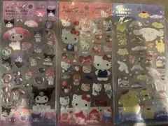 サンリオシールセット 3枚セット　シナモロール　キティーマイメロクロミ