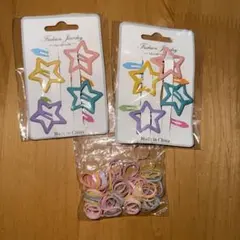 カラフル星形ヘアピンセット 8個入りセット