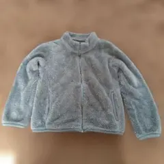 140【ユニクロ】美品 ミント フリース ジャケット 女の子