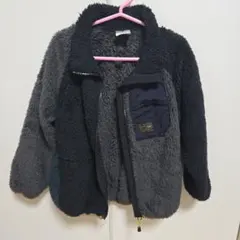 BREEZE フリースジャケット サイズ120 グレーと黒のバイカラー
