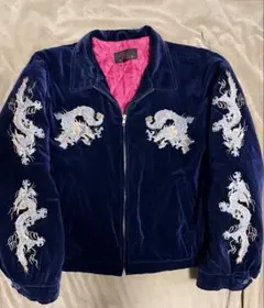 別珍 vintage 90s CORSAIRE USA 日本 龍限定 スカジャン