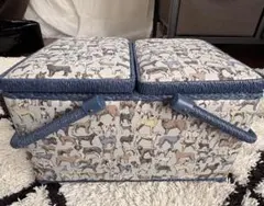 ユザワヤ　リバティ　ソーイングバスケット　裁縫箱　犬