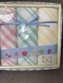 【未使用】キッチンクロス チェック柄キッチンタオル3枚セット