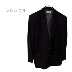 from nl 黒 テーラードジャケット フォーマル ウール90％ ラム20％