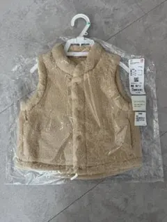 ベージュ ボアフリース ベスト 未使用 / UNIQLO