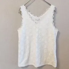 マジェスティックレゴン 総レースタンクトップ ホワイト Mサイズ 美品 インナー