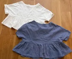 こどもビームス フリル付きトップス 2色セット