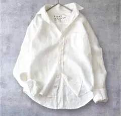 Frank&Eileen フランクアンドアイリーン　リネンスキッパーシャツ　白