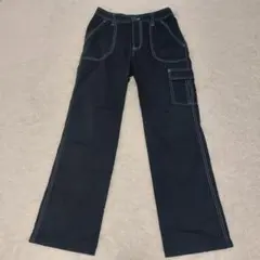 Kolwin ダークブルー ストレートレッグパンツ サイドポケット付き 7号のサムネイル