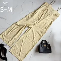 スライ【M】オールインワン ワイドパンツ 黄イエロー パステルカラー サロペットのサムネイル