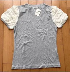 新品earth music&ecology 袖レースカットソー　トップス