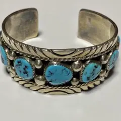 ナバホ族バングル　Tommy Moore Navajo インディアンジュエリー