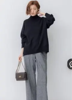 【23区】洗える　ウールカシミヤ ハイネック ニット