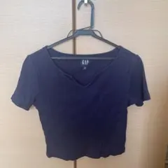 GAP リブ 半袖Tシャツ ネイビー XS
