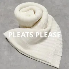 PLEATS PLEASE プリーツ加工 ホワイト ストール ショール 2026年最新】PLEATS PLEASE カラー：ホワイト系 レディース ストール