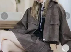 clear アンティークレザーショート丈ブルゾン(セット可)[CL9070]