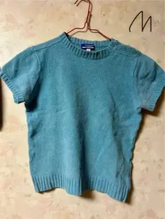 BURBERRY BLUE LABEL 半袖ニット M ライトブルー