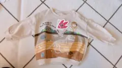 恐竜プリント トレーナー 90cm ベージュ