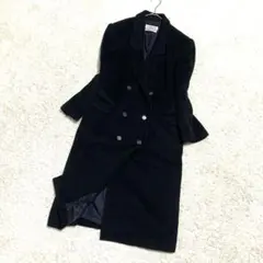 キ*ん様 大きいサイズ ロングコート ダブル カシミヤ混 チェスターコート