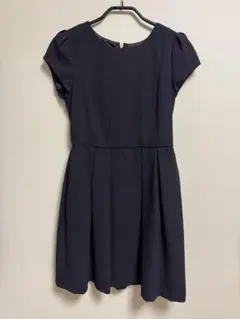 ZARA BASIC 黒 半袖 フレアワンピース XS