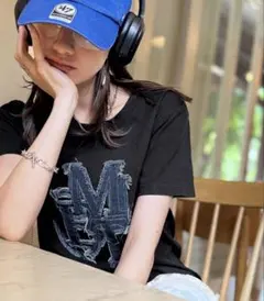 最終値下げ 新品未使用mily bilet デニムフリンジワッペン使いTシャツS
