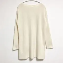 evam eva vie カシミヤ シルク ニットプルオーバー ライトグレー M