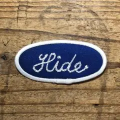 オリジナル サンプル製作 Hide (ヒデ) チェーンステッチネームワッペンのサムネイル
