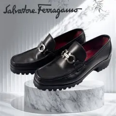【新品】Salvatore Ferragamo ガンチーニ ローファー ブラックのサムネイル